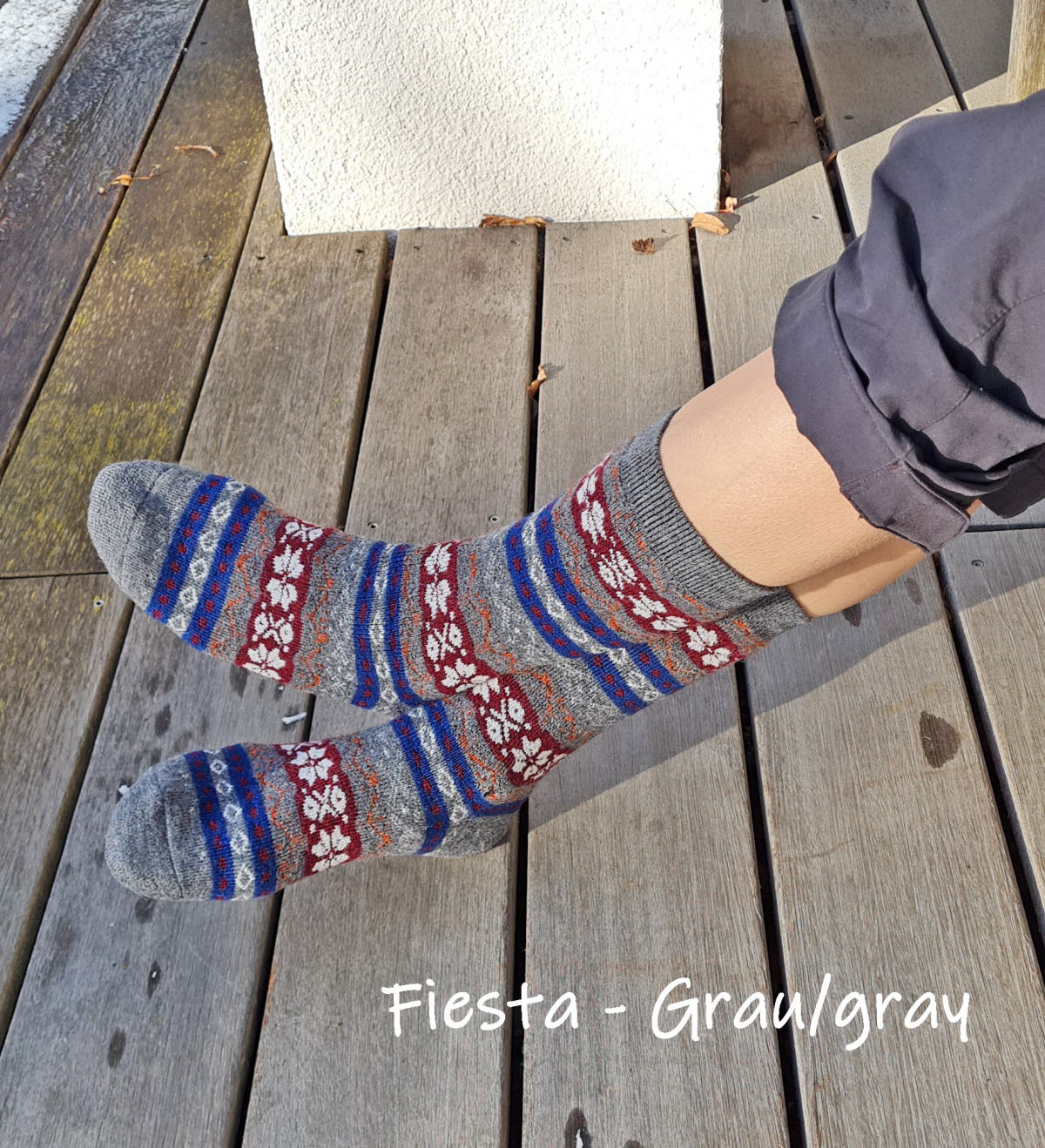 Alpaca Socks - Fiesta - gray